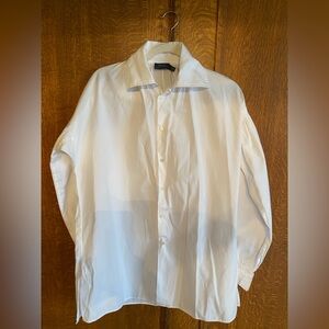 Polo Ralph Lauren White Cotton Blouse oversized classic Sz 4 NEW